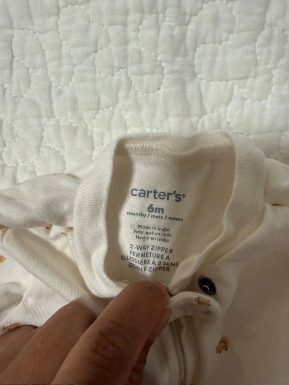 Carter's Navy and Cream Footed One-Piece Pajamas (2-Pack)